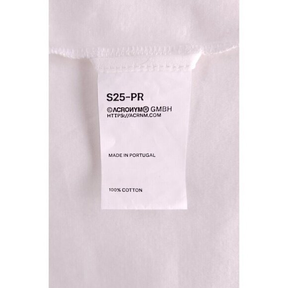 Acronym S25-PR 100% Cotton Mercerized Sleeveless T-shirt M New White - Picture 12 of 13